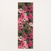 Pink Polcamo Polka Dot und Camouflage Hybrid Yogamatte (Rückseite)