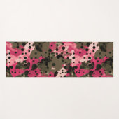 Pink Polcamo Polka Dot und Camouflage Hybrid Yogamatte (Vorderseite (Horizontal))
