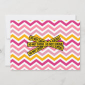 Pink Police girl Birthday Party Einladung (Rückseite)