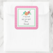 Pink Polk Dot Custom Gift Aufkleber (Tasche)