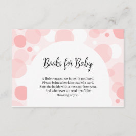 Pink Polka Dock arch Baby Shower Books for Baby Begleitkarte