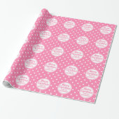 Pink Polka Dos Weihnachtswrapping Papier Geschenkpapier (Ungerollt)