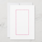 Pink Polka Dot 4. Geburtstag Party Einladung (Rückseite)