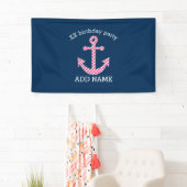 Pink Polka Dot Anchor mit Individuelle Name der Ma Banner (Insitu)