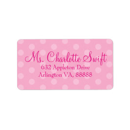 Pink Polka Dot Baby Dusche Rücksendeadresse