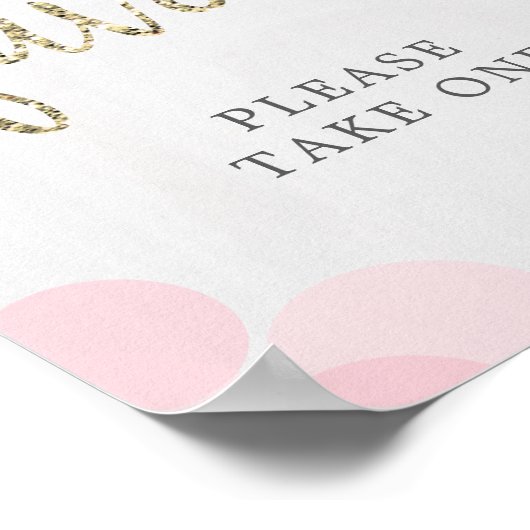 Pink Polka Dot Baby Duwer Favorit Schild (Ecke)