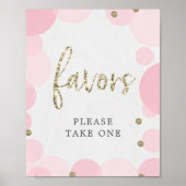 Pink Polka Dot Baby Duwer Favorit Schild (Vorne)