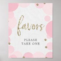 Pink Polka Dot Baby Duwer Favorit Schild