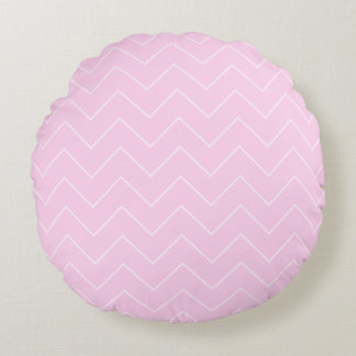 Pink Polka Dot Baby Girl Throw Pillow - Round Rundes Kissen