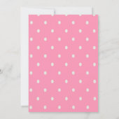 Pink Polka Dot Babydusche Einladung (Rückseite)