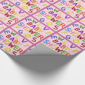 Pink Polka Dot Babydusche Packpapier (Ecke)