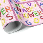 Pink Polka Dot Babydusche Packpapier (Rolleneckpunkt)