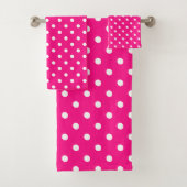 Pink Polka Dot Badhandtuch Set (Insitu)