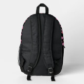 Pink Polka Dot Bedruckter Rucksack (Rückseite)