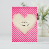 Pink Polka Dot Benutzerdefiniertes Einladungs-Temp Einladung (Stehend Vorderseite)