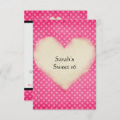 Pink Polka Dot Benutzerdefiniertes Einladungs-Temp Einladung (Vorne/Hinten)