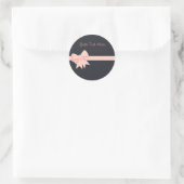 Pink Polka Dot Bow Sitckers Runder Aufkleber (Tasche)