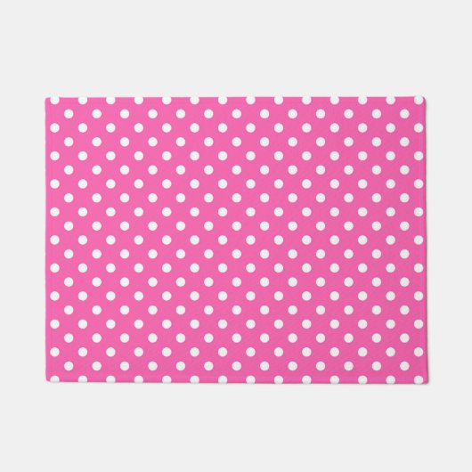 Pink Polka Dot Breast Cancer Awareness Pattern Fußmatte (Vorderseite)