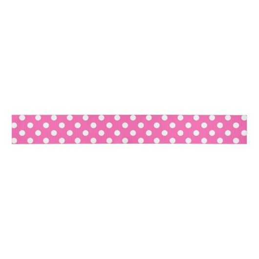 Pink Polka Dot Breast Cancer Awareness Pattern Ripsband (Vorderseite)