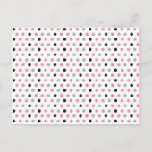Pink polka dot bridesmaid vorschlag einladungspostkarte (Rückseite)