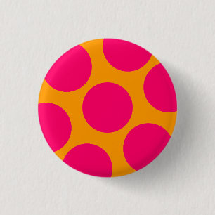 Pink Polka Dot Button