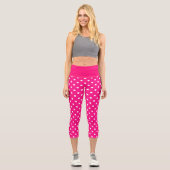 Pink Polka Dot Capri Leggings (Vorderseite)