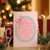 Pink Polka Dot Christmas Einladung