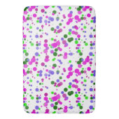 Pink Polka Dot Confetti Badematte (Vorderseite Vertikal)