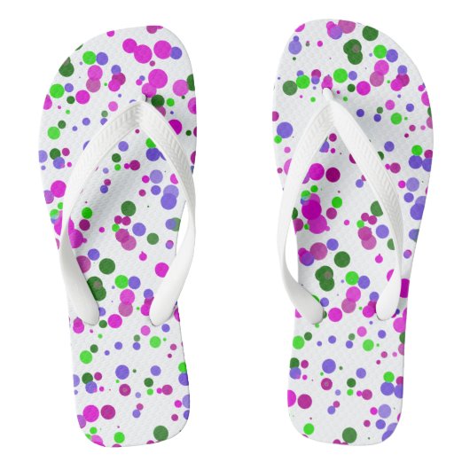 Pink Polka Dot Confetti Badesandalen (Fußbett)