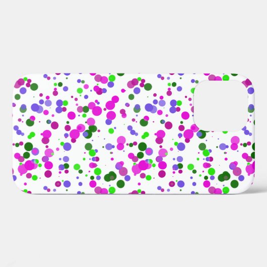 Pink Polka Dot Confetti Case-Mate iPhone Hülle (Rückseite (Horizontal))