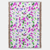 Pink Polka Dot Confetti Decke (Vorderseite Vertikal)