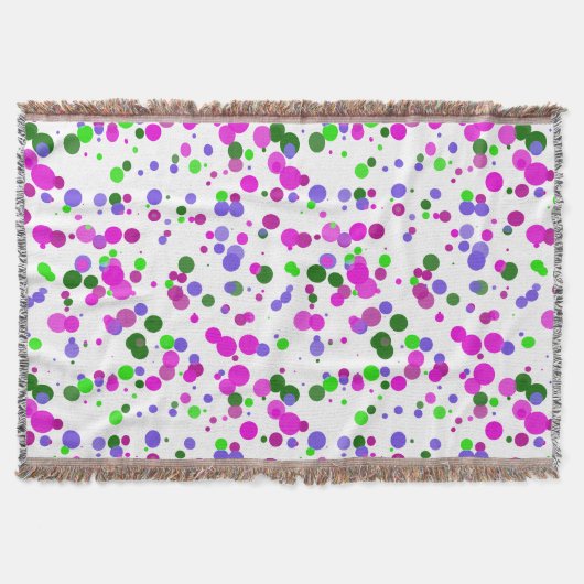 Pink Polka Dot Confetti Decke (Vorderseite)