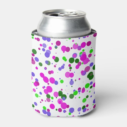 Pink Polka Dot Confetti Dosenkühler (Kanne Vorderseite)