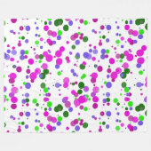 Pink Polka Dot Confetti Fleecedecke (Vorderseite (Horizontal))
