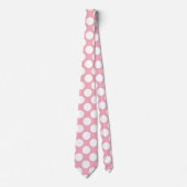 Pink Polka Dot Custom Tie – Elegant Fashion Krawatte (Vorderseite)