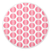 Pink Polka Dot Design Keramikknauf (Vorderseite)