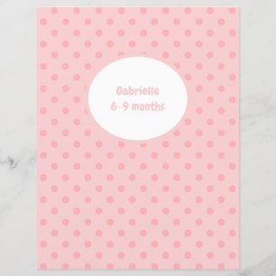 Pink Polka Dot Divider - Foto Album Beilage