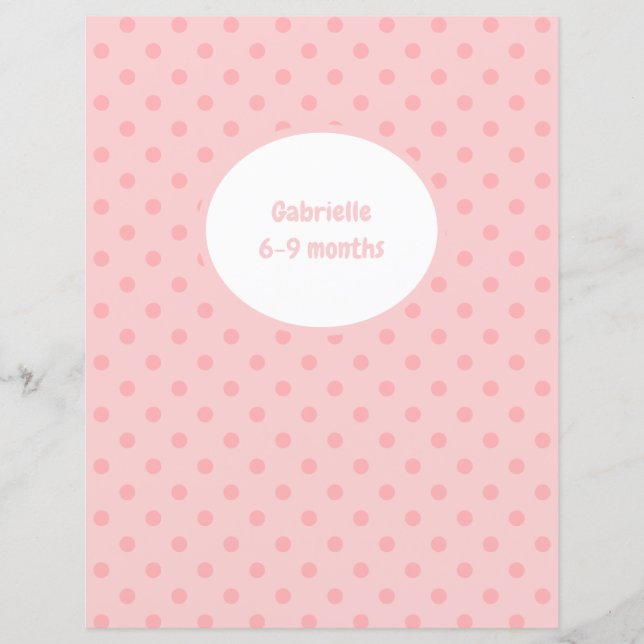 Pink Polka Dot Divider - Foto Album Beilage (Vorderseite)