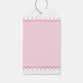 Pink Polka Dot Es ist eine Baby Baby Dusche Geschenkanhänger (Rückseite)