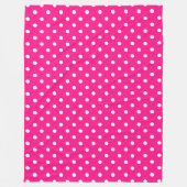 Pink Polka Dot Fleecedecke (Vorderseite)