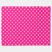 Pink Polka Dot Fleecedecke (Vorderseite (Horizontal))