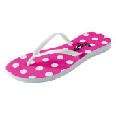 Pink-Polka-Dot-Flip-Flops Badesandalen (Schrägansicht)