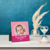 Pink Polka Dot Foto Frame Baby Girl Fotoplatte (InSitu)