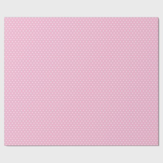 Pink Polka Dot Geschenkpapier (Saum)