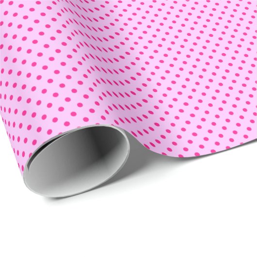 Pink Polka Dot Geschenkpapier (Rolleneckpunkt)