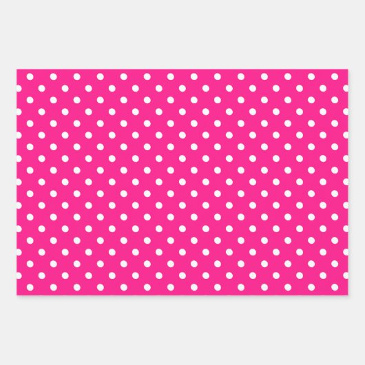 Pink Polka Dot Geschenkpapier Set (Vorderseite 2)