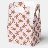 Pink Polka Dot Gingerbread Mann Weihnachtskeks Geschenkschachtel (Geöffnet)