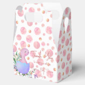 Pink polka dot hatching baby dinosaurier personali geschenkschachtel (Geöffnet)