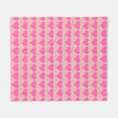 Pink Polka Dot Hearts Fleecedecke (Vorderseite (Horizontal))