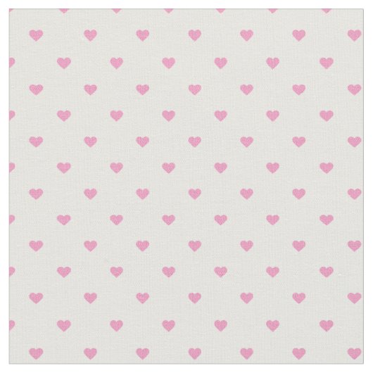 Pink Polka Dot Hearts Stoff (Nahaufnahme)